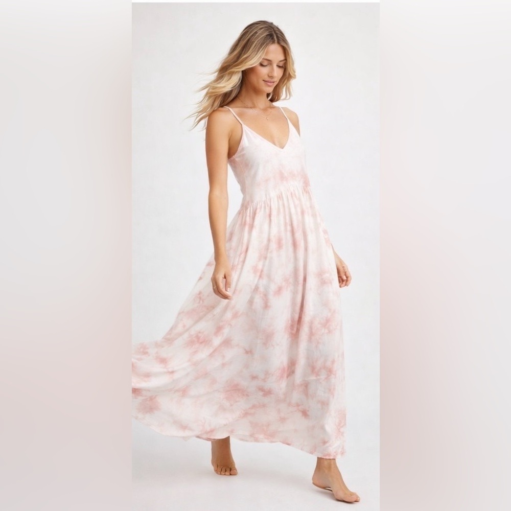 Z Supply NWT Cotton Hazy Cloud Maxi Dress – Pink Blossom